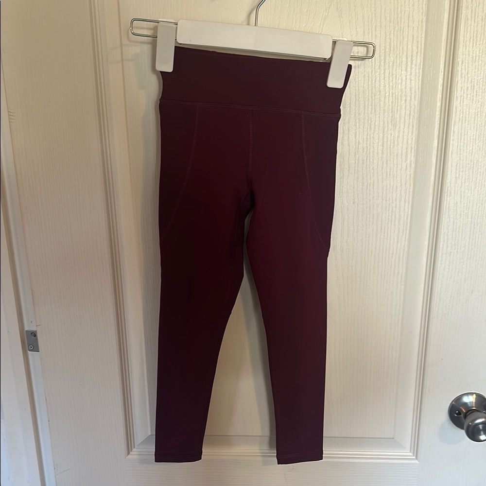 Kids Burgundy Leggings